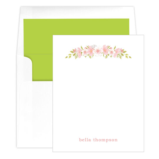 Floral Garland Flat Note Cards